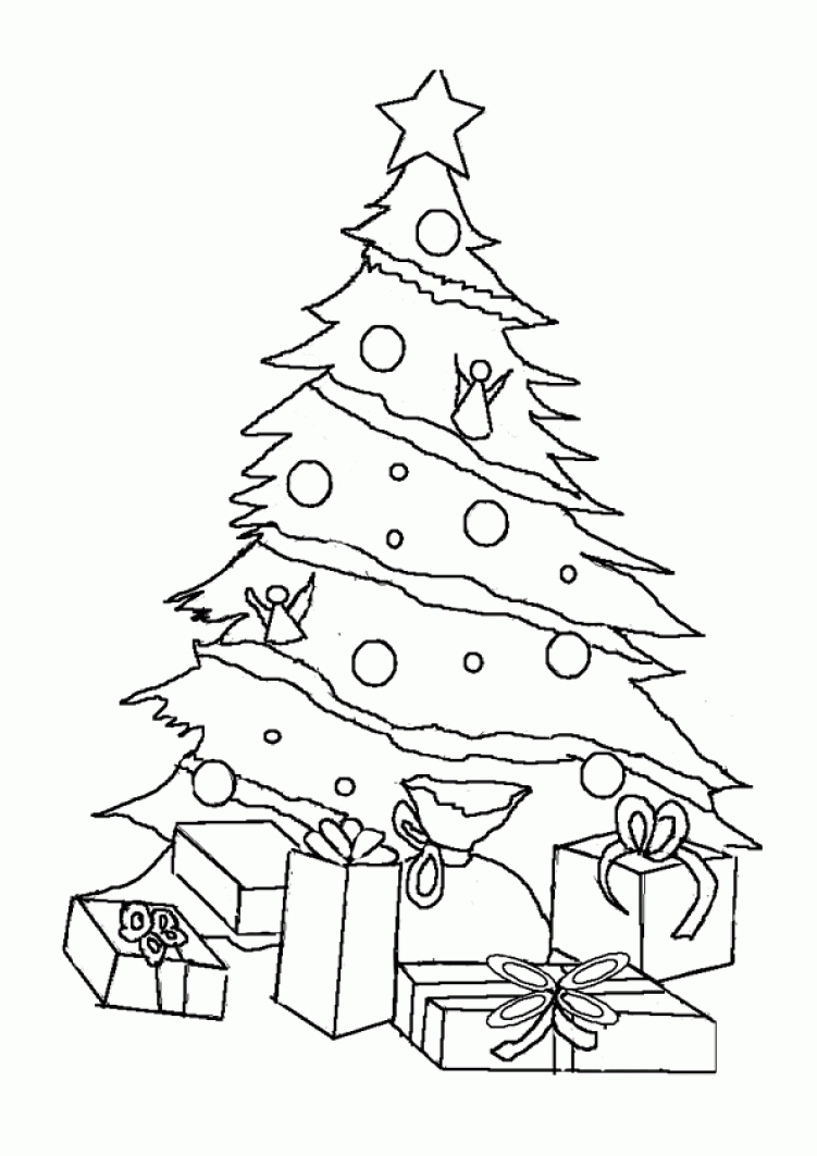 Coloriage De Sapin De Noël Pour Enfants - Coloriage De Sapin avec Jeu Pour Noel Gratuit