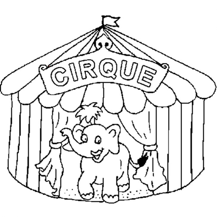 Coloriage Du Cirque En Ligne Gratuit À Imprimer à Coloriage Cirque Maternelle