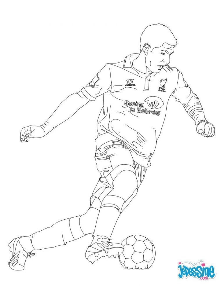 Coloriage Du Joueur De Foot Luis Suarez. À Imprimer concernant Coloriage De Foot En Ligne