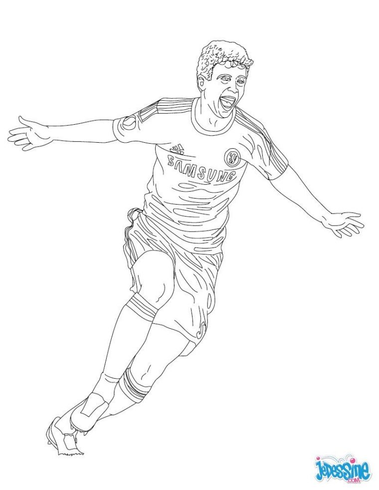 Coloriage Du Joueur De Foot Oscar Le Bresilien. À Imprimer concernant Coloriage De Foot En Ligne