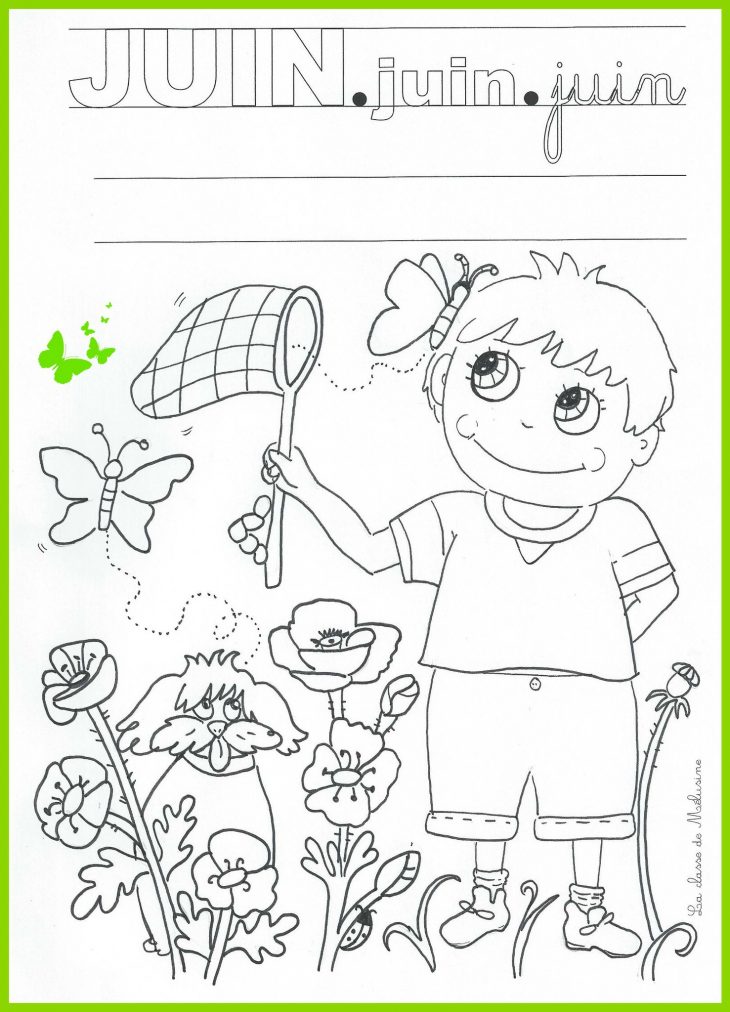 Coloriage Du Mois De Juin – La Classe De Mélusine tout Coloriage Classe Maternelle