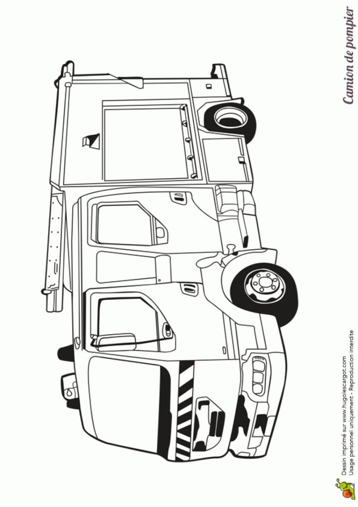 Coloriage D'un Camion De Pompier Moderne à Coloriage Camion De Pompier Gratuit À Imprimer