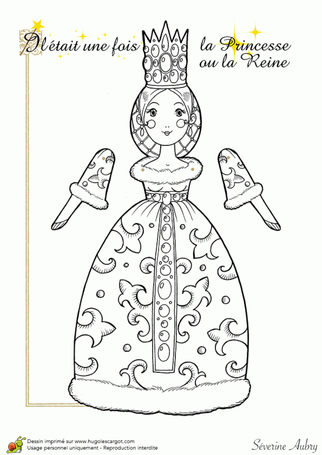 Coloriage D'une Marionnette Articulée, Princesse Ou Reine concernant Fabrication D Un Pantin Articulé