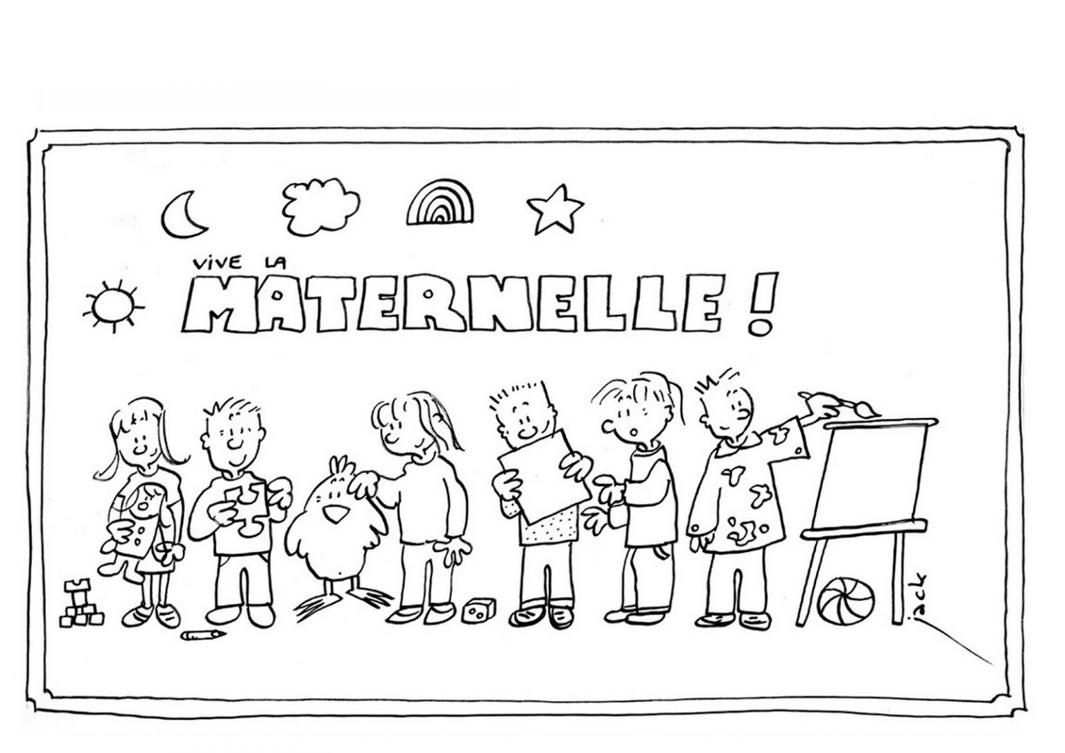 Coloriage Ecole Maternelle  Les Beaux Dessins De Meilleurs destiné