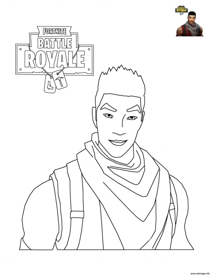 Coloriage Fortnite Battle Royale Personnage Dessin dedans Personnage À Colorier