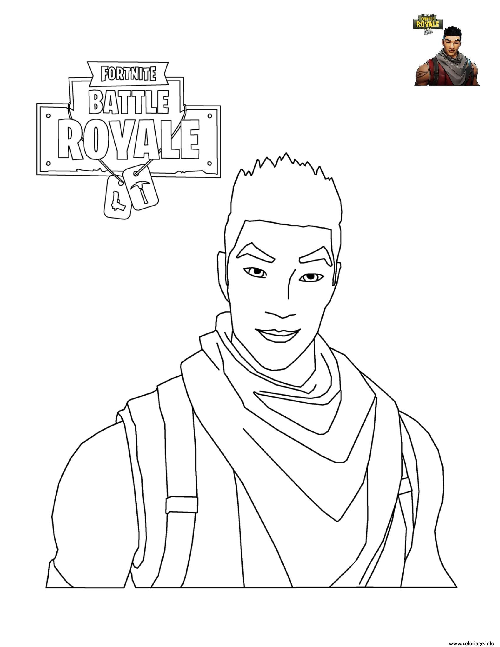 Coloriage Fortnite Battle Royale Personnage Dessin dedans Personnage À Colorier