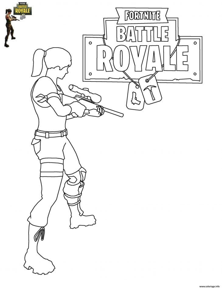 Coloriage Fortnite Dessin pour Top Model À Colorier