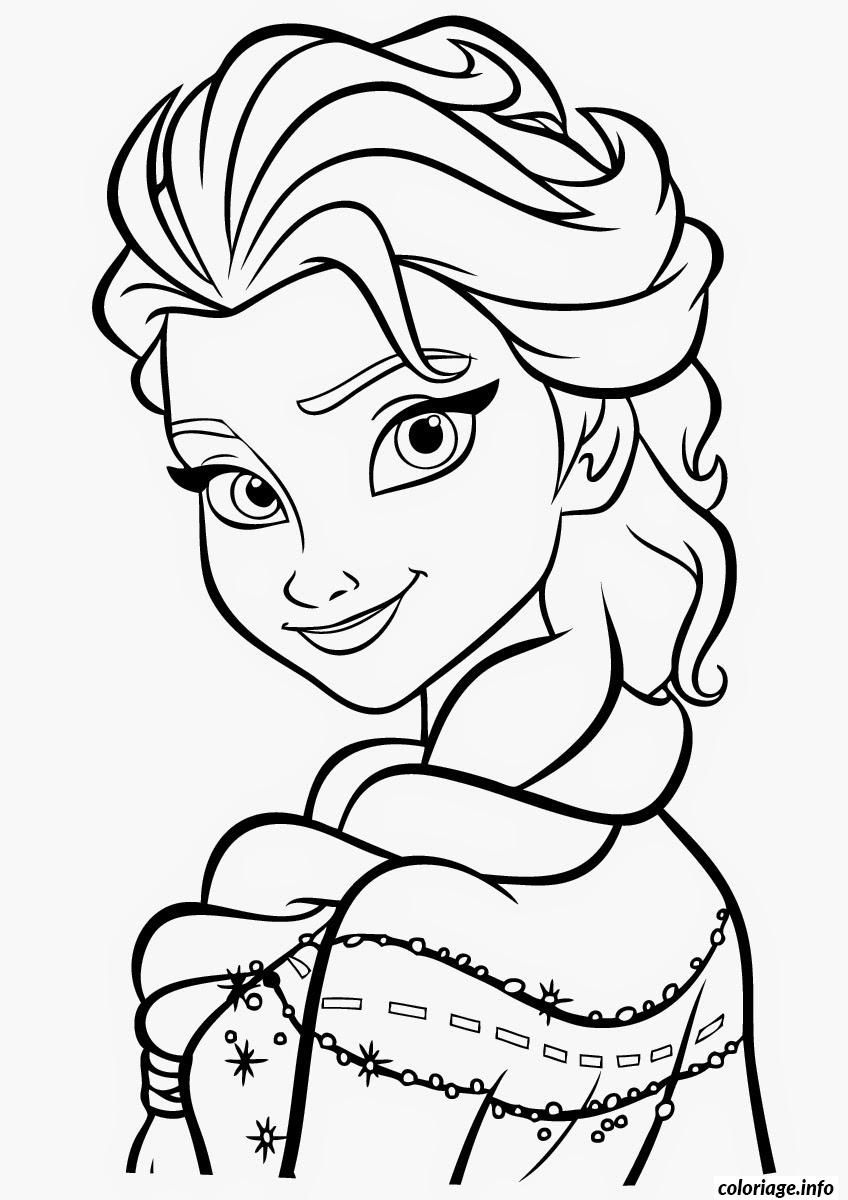 Coloriage Frozen Elsa Visage Reine Des Neiges Dessin À pour Reine Des Neiges Dessin À Colorier
