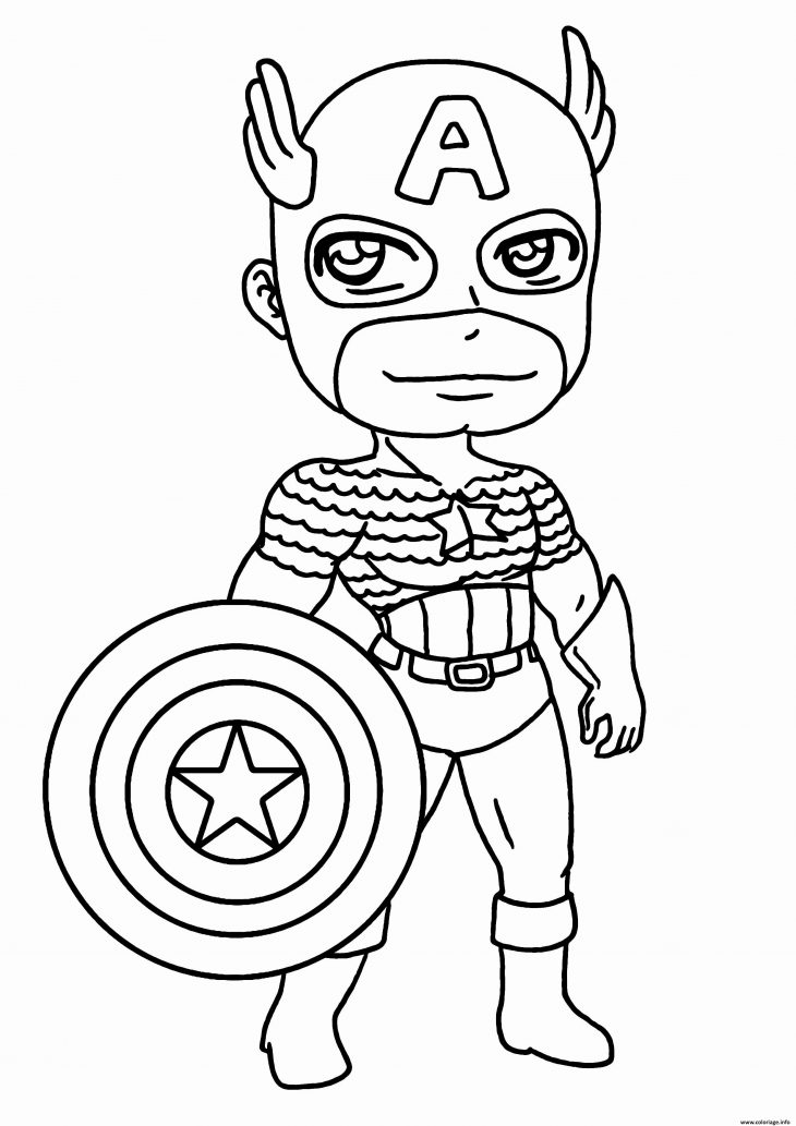 Coloriage Garcon Super Heros Capitaine America Dessin serapportantà Coloriage À Imprimer Garçon