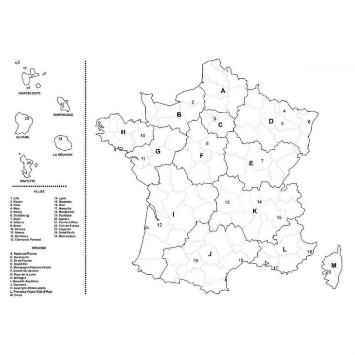 Coloriage Géant Carte De La France – Lot De 5 encequiconcerne Coloriage Carte De France