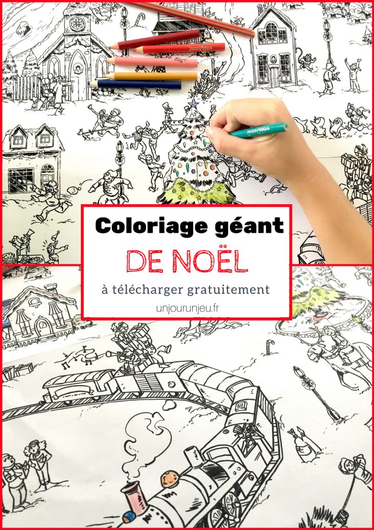 Coloriage Géant De Noël : Le Village En Hiver – Un Jour Un Jeu pour Coloriage Village De Noel