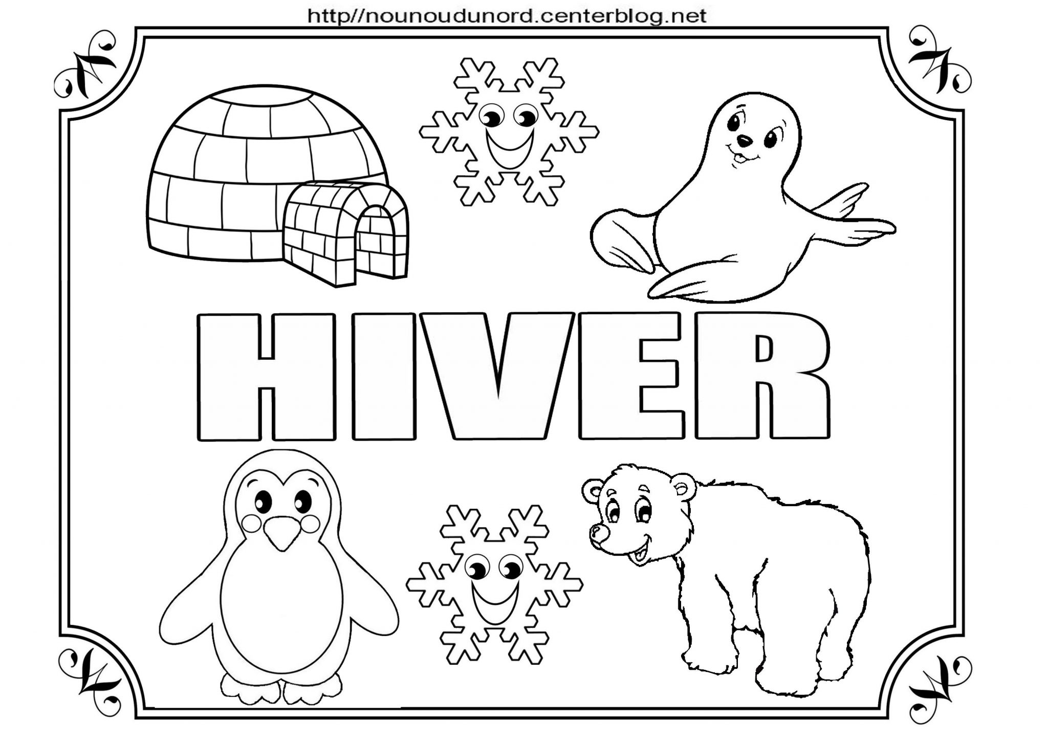 Coloriage Hiver Maternelle  PrimaNYC.com