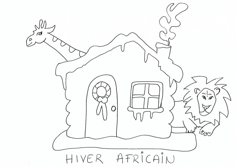 Coloriage Hiver Africain – Afrocaneo – Carrefour Culturel intérieur Coloriage Hiver Maternelle