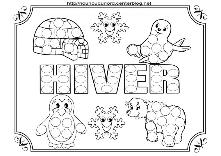 Coloriage Hiver | Coloriage Hiver, Bricolage Hiver avec Coloriage Hiver Maternelle