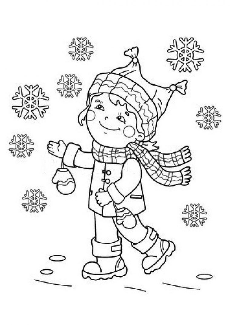 Coloriage Hiver serapportantà Coloriage Hiver Maternelle