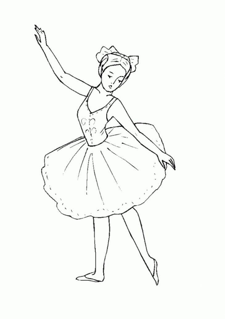 Coloriage La Danseuse Ballerine serapportantà Dessin De Danseuse A Imprimer