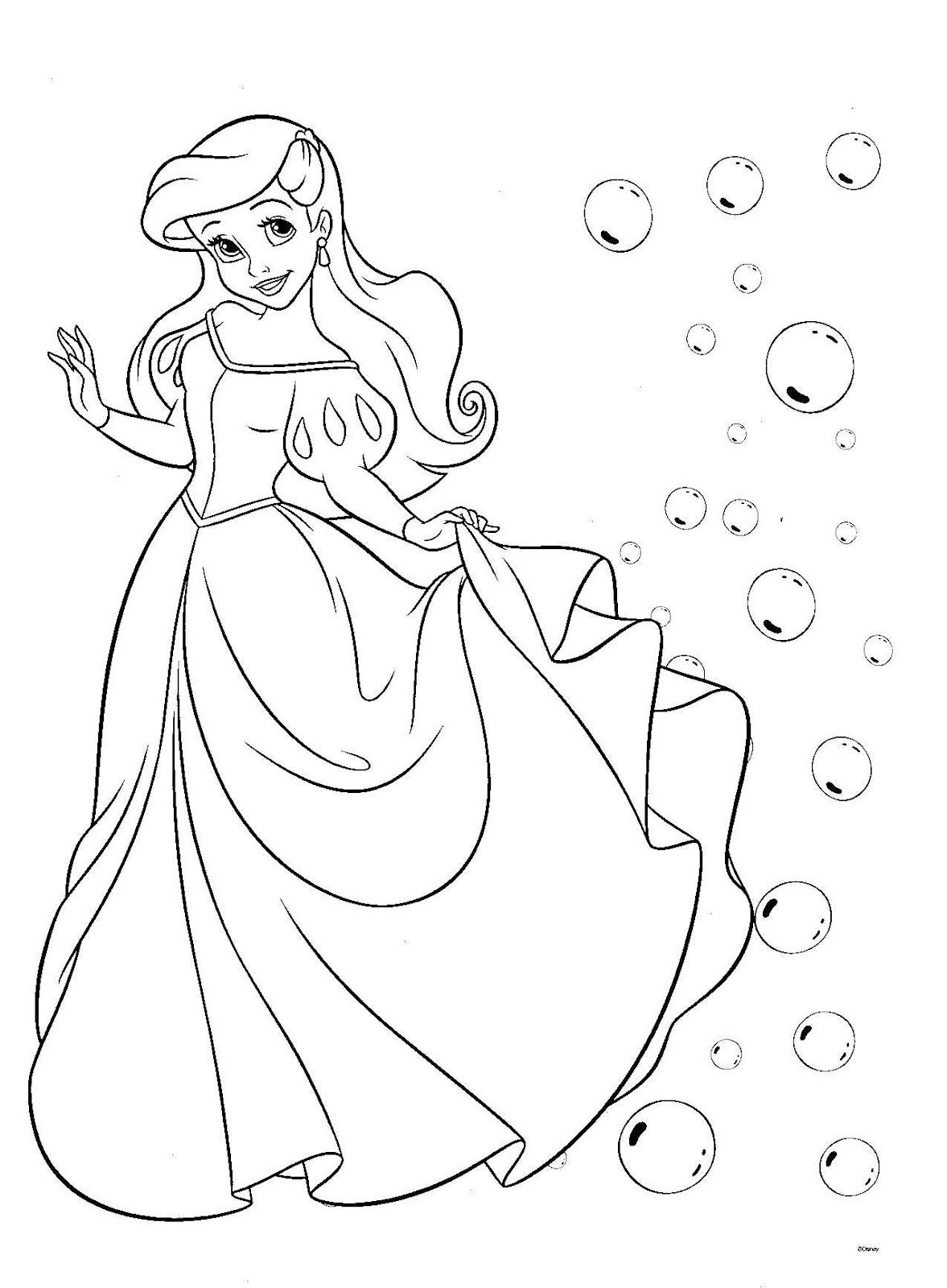 Coloriage La Petite Sirène | Ariel Coloring Pages, Disney intérieur Coloriage Princesse Sirene 