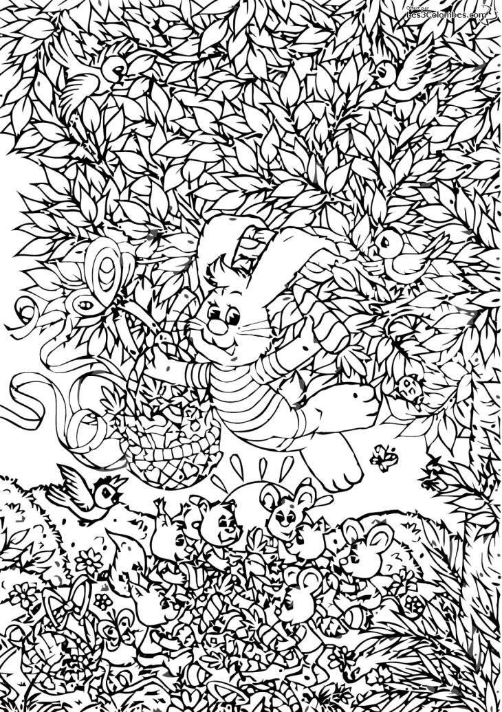 Coloriage Lapin De Paques 3 – Coloriage En Ligne Gratuit dedans Coloriage En Ligne Difficile