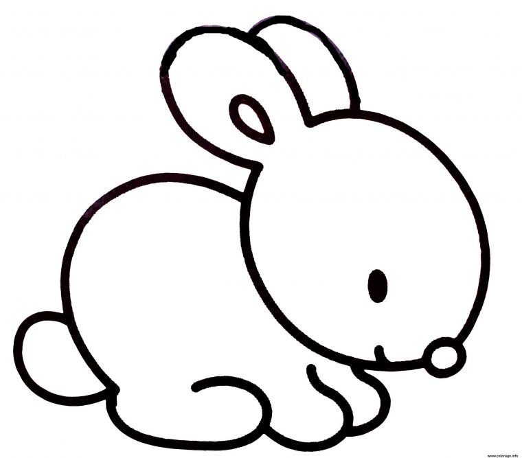 Coloriage Lapin Facile Simple Enfant Dessin à Dessin Facile Pour Enfant