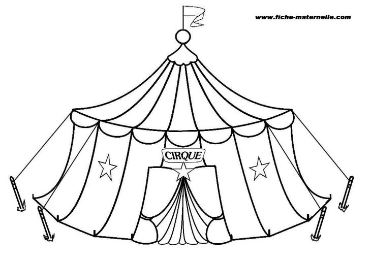 Coloriage : Le Cirque intérieur Coloriage Cirque Maternelle