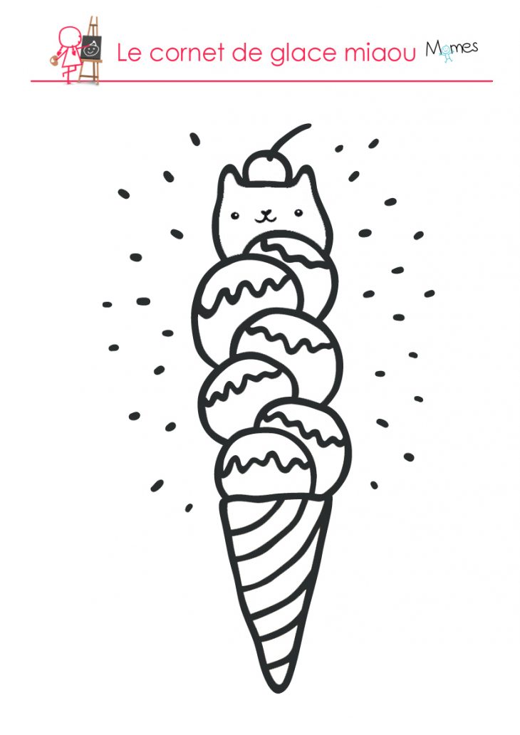 Coloriage : Le Cornet De Glace – Momes dedans Coloriage Pour 3 Ans À Imprimer