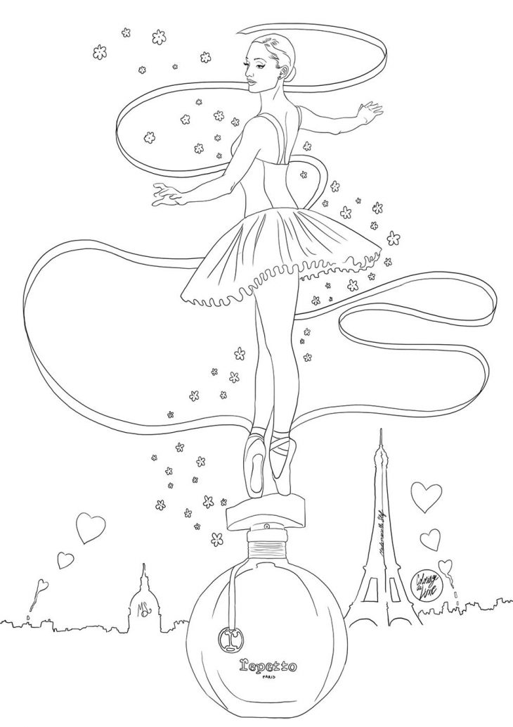 Coloriage : Le Parfum Repetto I | Coloriage, Coloriage Paris encequiconcerne Dessin De Danseuse A Imprimer