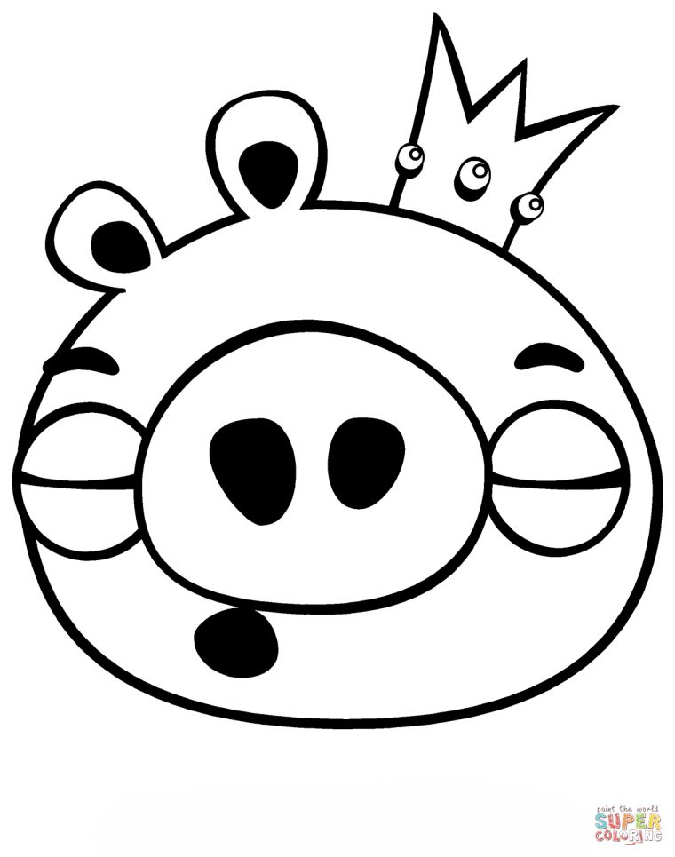 Coloriage – Le Roi Cochon Dort | Coloriages À Imprimer Gratuits tout Dessin À Colorier Cochon