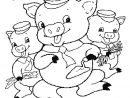 Coloriage Les 3 Petits Cochons En Ligne Gratuit À Imprimer intérieur Dessin À Colorier Cochon