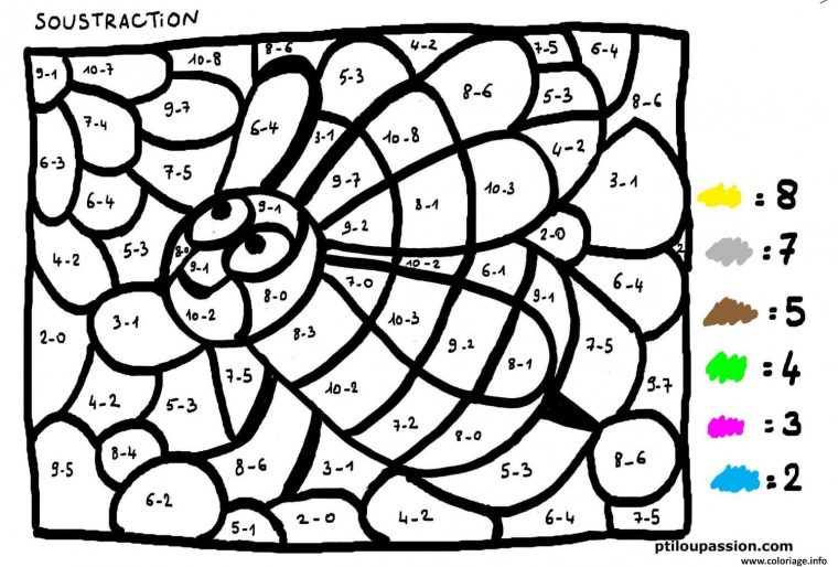 Coloriage Magique Ce2 Ce1 Soustraction 29 Dessin concernant Coloriage Codé Ce1