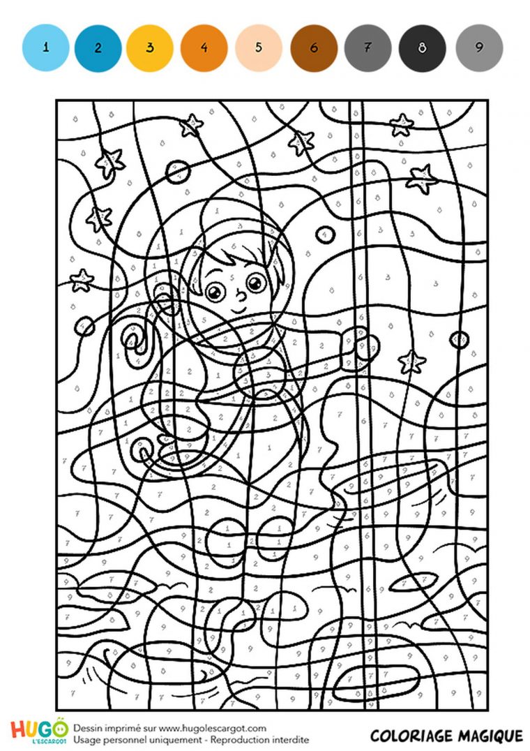 Coloriage Magique Cm1, Le Garçon Astronaute avec Jeux De Coloriage Magique Cm1