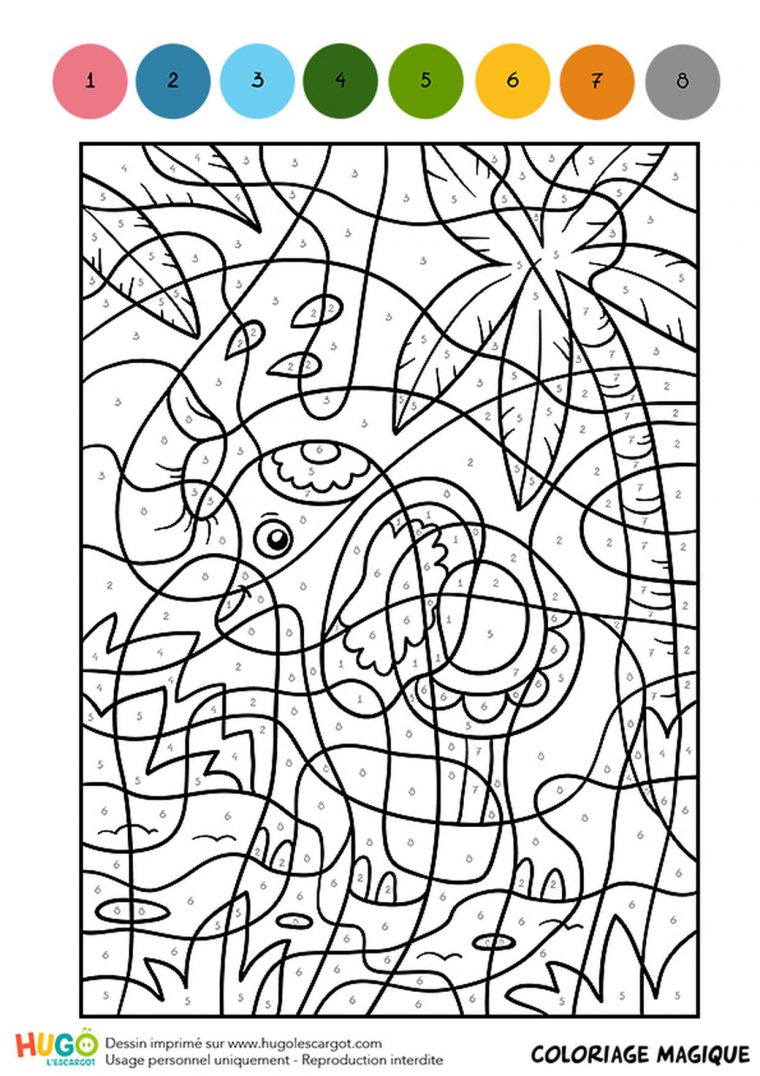 Coloriage Magique Cm1, Un Éléphant Indien destiné Jeux De Coloriage Magique Cm1