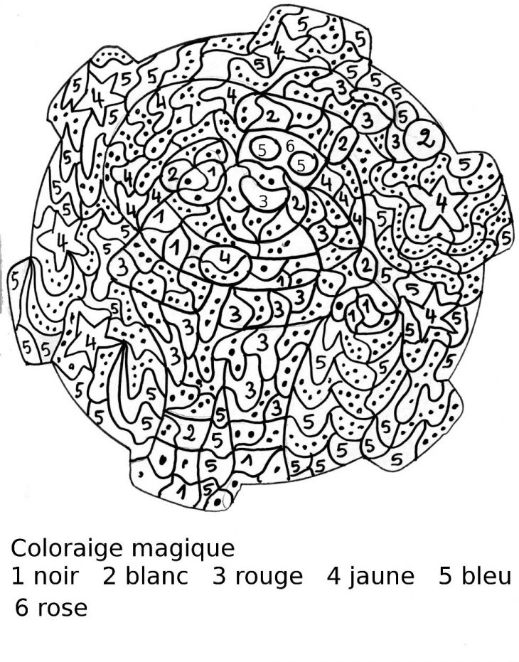 Coloriage Magique De Noel Cm1 A Imprimer avec Coloriage Codé Noel