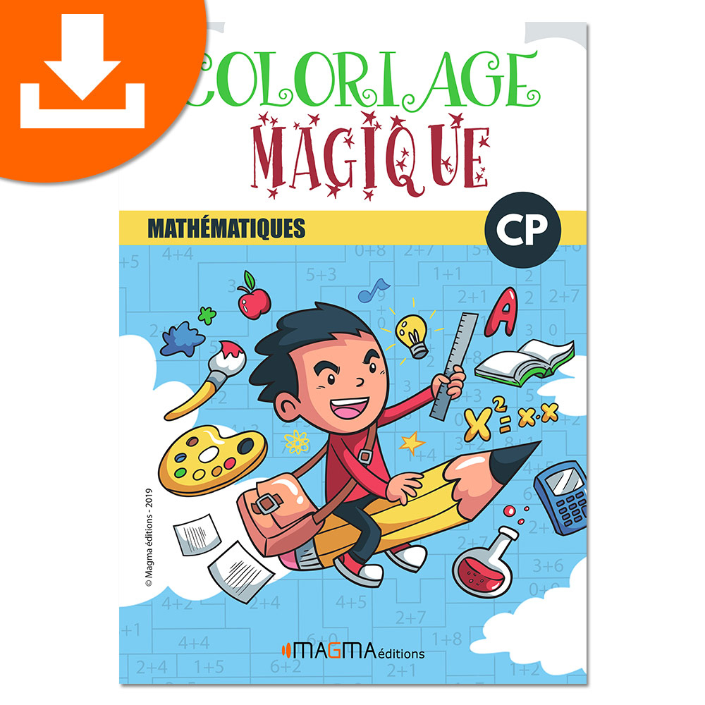 Coloriage Magique Mathématiques Cp Magma Éditions - Produit Téléchargeable concernant Jeux De Coloriage Magique Cm1 
