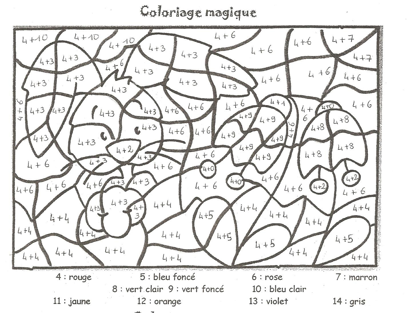 Coloriage Magique Pour Apprendre Les Additions - Table De 4 intérieur Coloriage Codé Noel