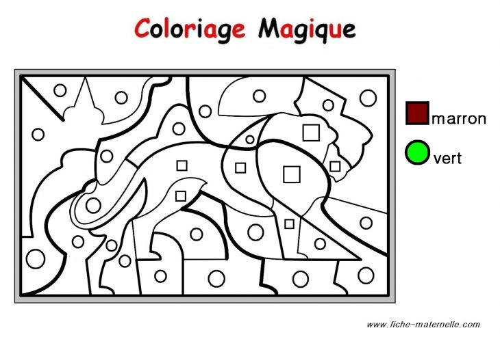 Coloriage Magique Pour Les Plus Petits : Un Lion destiné Coloriage Numéroté Maternelle