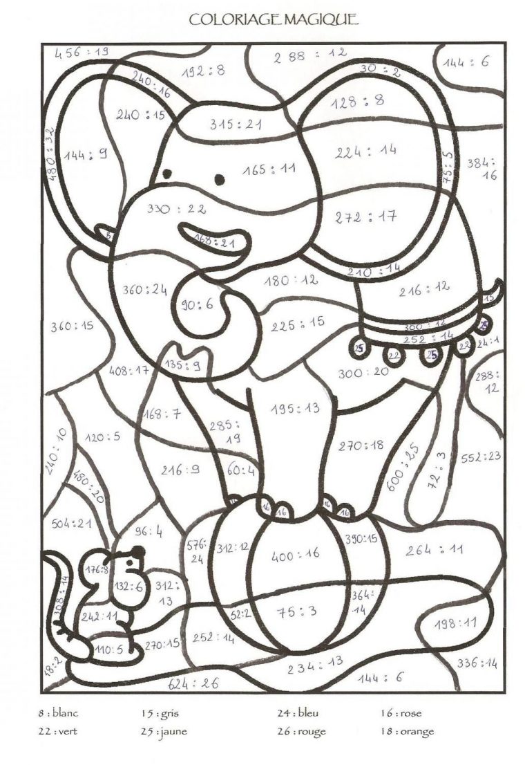 Coloriage Magique Soustraction À Colorier – Dessin À pour Coloriage De Calcul