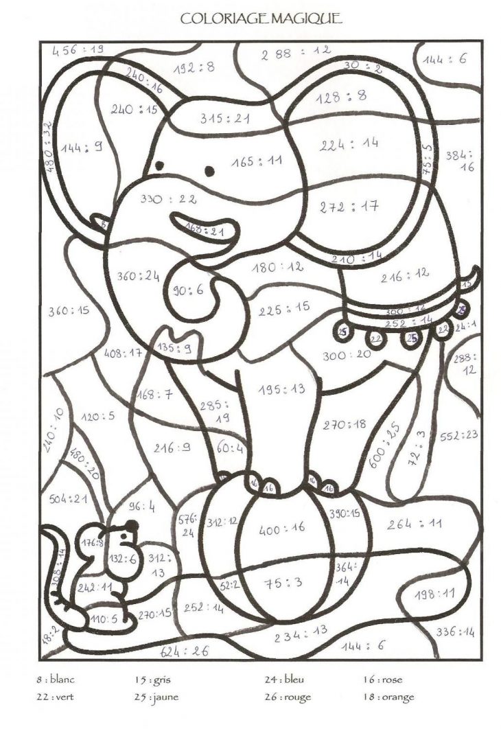 Coloriage Magique Soustraction À Colorier – Dessin À tout Coloriage Magique Ce2 Soustraction