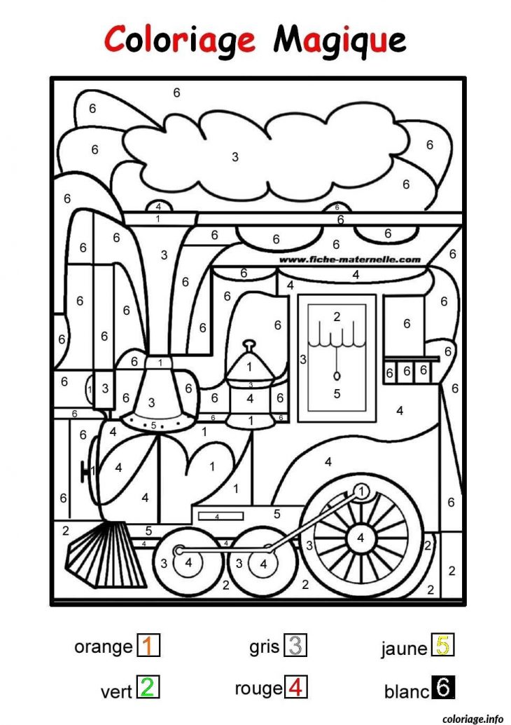 Coloriage Magique Train Facile Maternelle Dessin encequiconcerne Coloriage Numéroté Maternelle