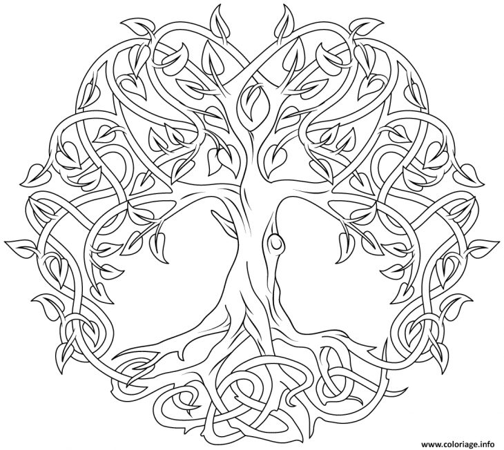 Coloriage Mandala Arbre De La Vie Par Artsashina Dessin avec Arbre A Colorier Et A Imprimer