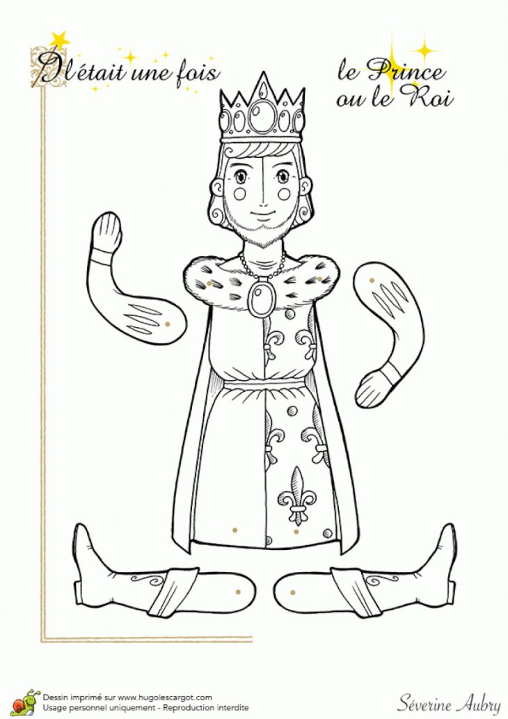 Coloriage Marionnette Articulee Prince Ou Roi | Pantin tout Dessin Pantin