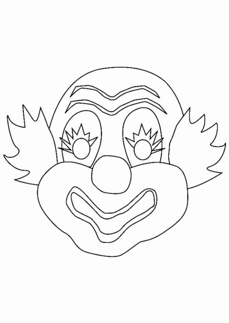 Coloriage Masque Clown Sur Hugolescargot encequiconcerne Coloriage Clown A Imprimer