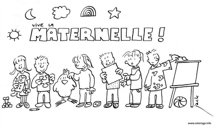 Coloriage Maternelle Rentree Scolaire Dessin tout Coloriage Classe Maternelle