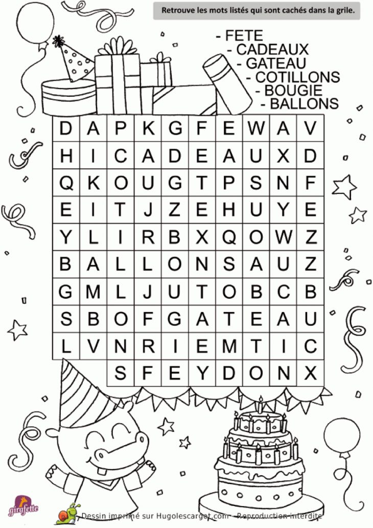 Coloriage Mots Meles Sur Hugolescargot à Mots Codés À Imprimer