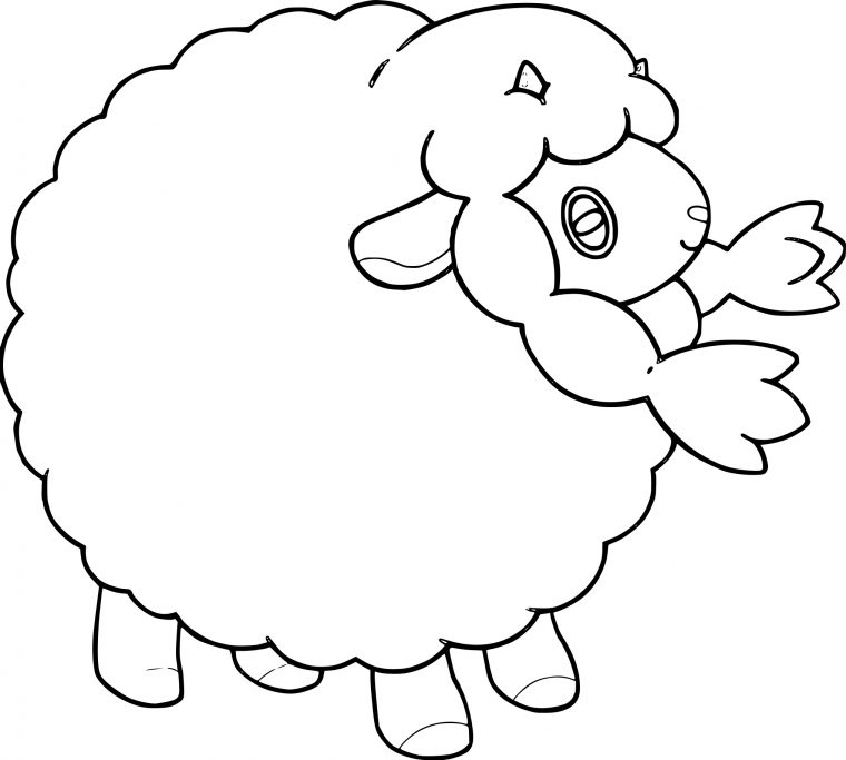 Coloriage Moumouton Pokemon À Imprimer concernant Mouton À Colorier