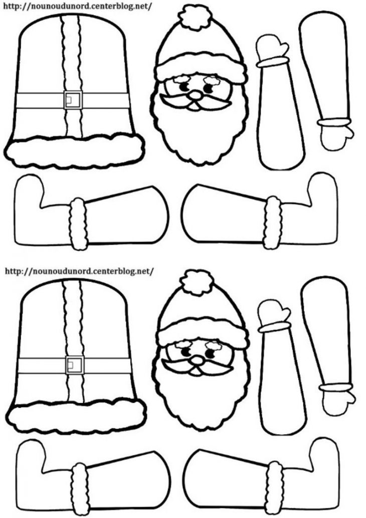 Coloriage Noel Pere Noel Pantin avec Dessin Pantin