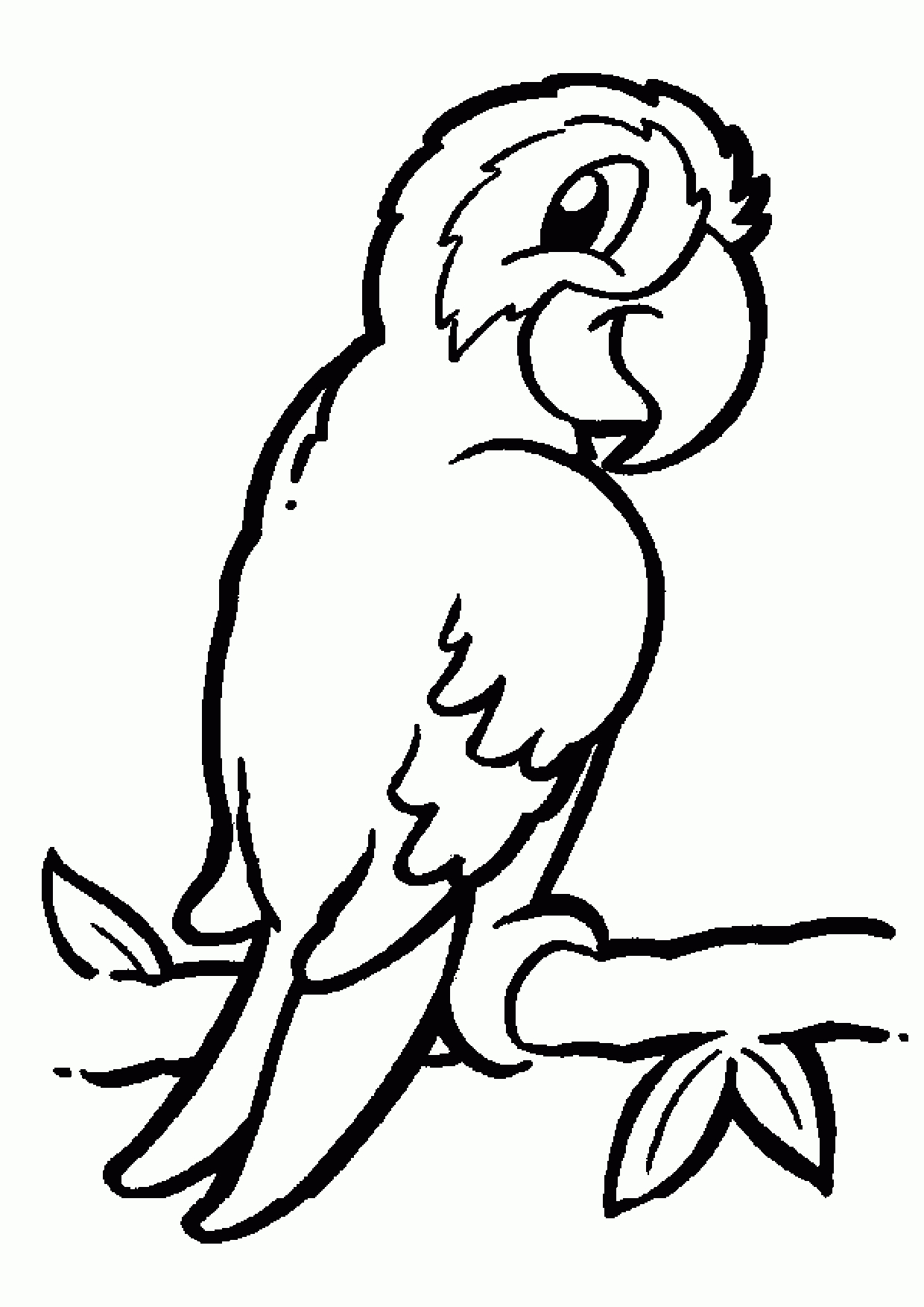 Coloriage Oiseau Perroquet Sur Hugolescargot destiné Perroquet Coloriage A Imprimer 