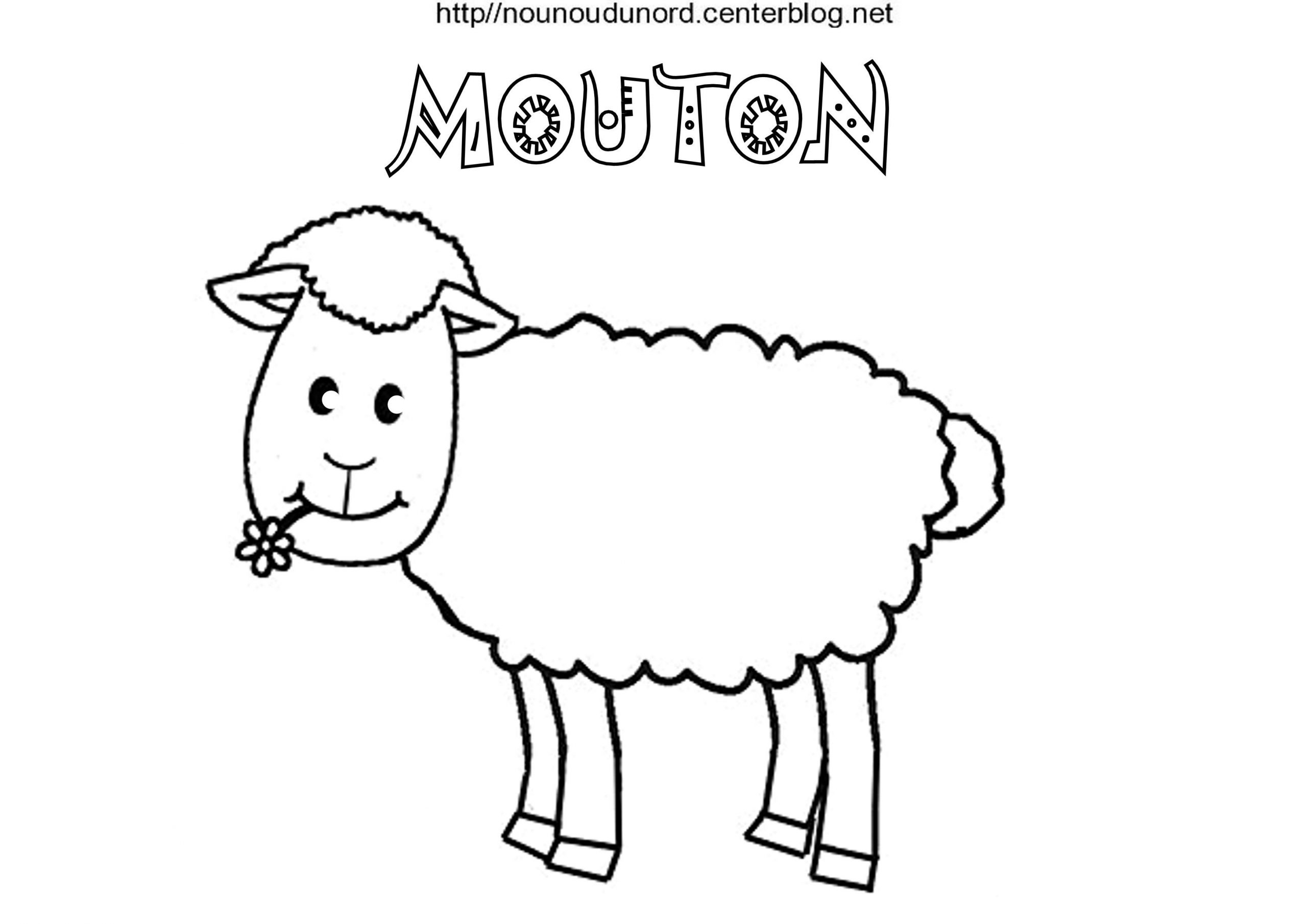 Coloriage Paques Mouton serapportantà Mouton À Colorier 