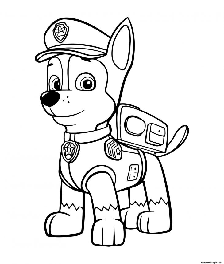 Coloriage Pat Patrouille Chase Pour Garcon Dessin avec Coloriage À Imprimer Garçon