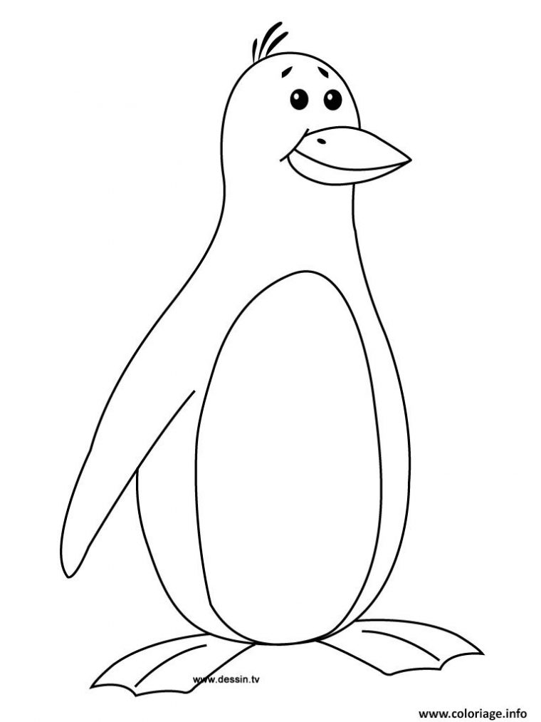 Coloriage Pingouin Facile Pour Enfant Dessin concernant Dessin Facile Pour Fille