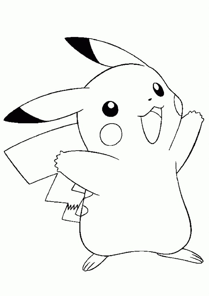 Coloriage Pokémon Pikachu pour Dessin À Peindre À Imprimer Gratuit